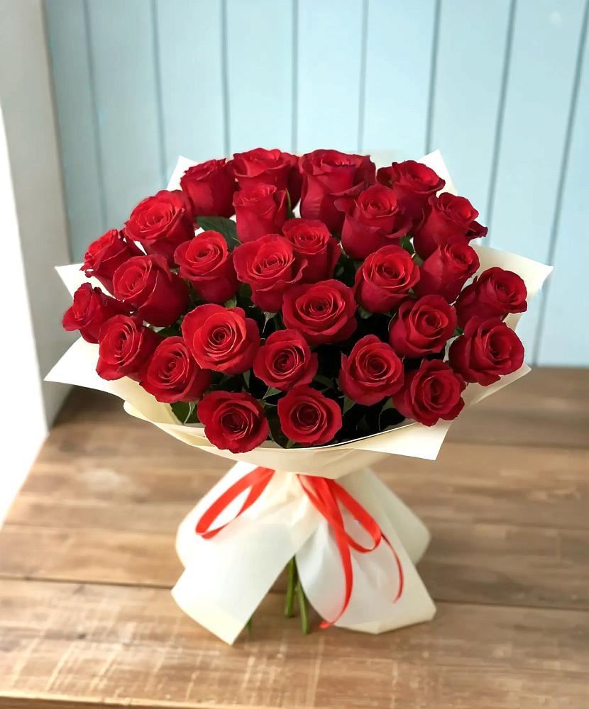 Букет 29 Красных роз в Поселок Кузяевского фарфорового завода