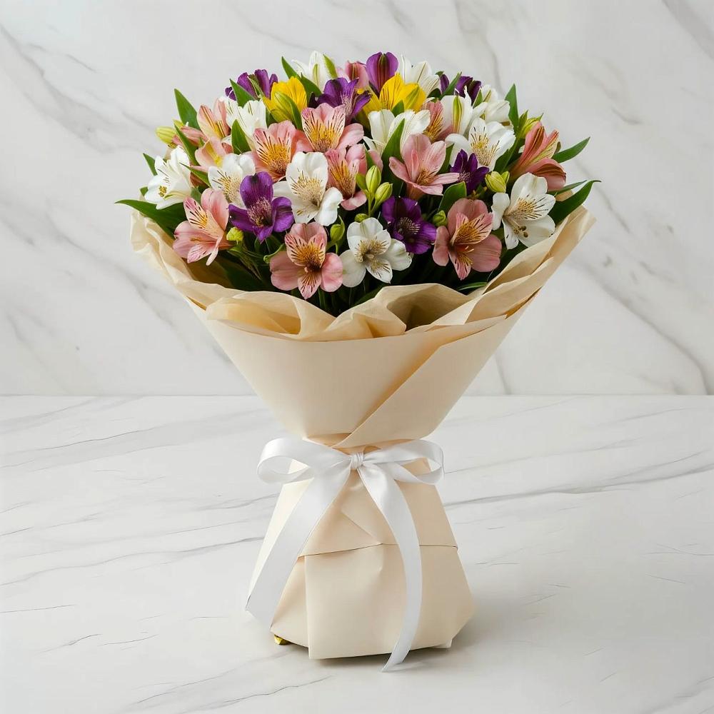 Букет цветов из: Альстромерии в Поселок Кузяевского фарфорового завода