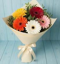 Букет цветов из:  Герберы в Поселок Кузяевского фарфорового завода