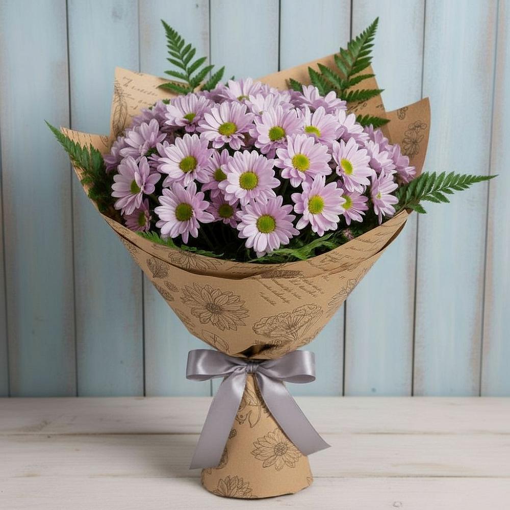 Букет цветов из: Хризантемы в Поселок Кузяевского фарфорового завода