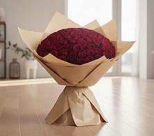 Букет 101 Красная роза в Поселок Кузяевского фарфорового завода