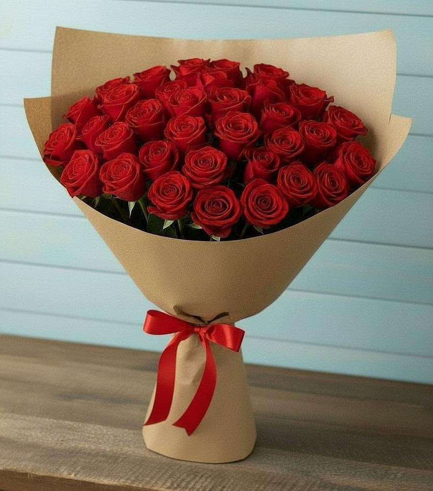 Букет Красные розы Милано в Поселок Кузяевского фарфорового завода