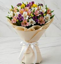 Букет цветов из:  Альстромерии #REPLACE_PRED# Поселок Кузяевского фарфорового завода