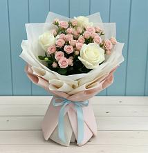 Букет цветов из:  Розы в Поселок Кузяевского фарфорового завода