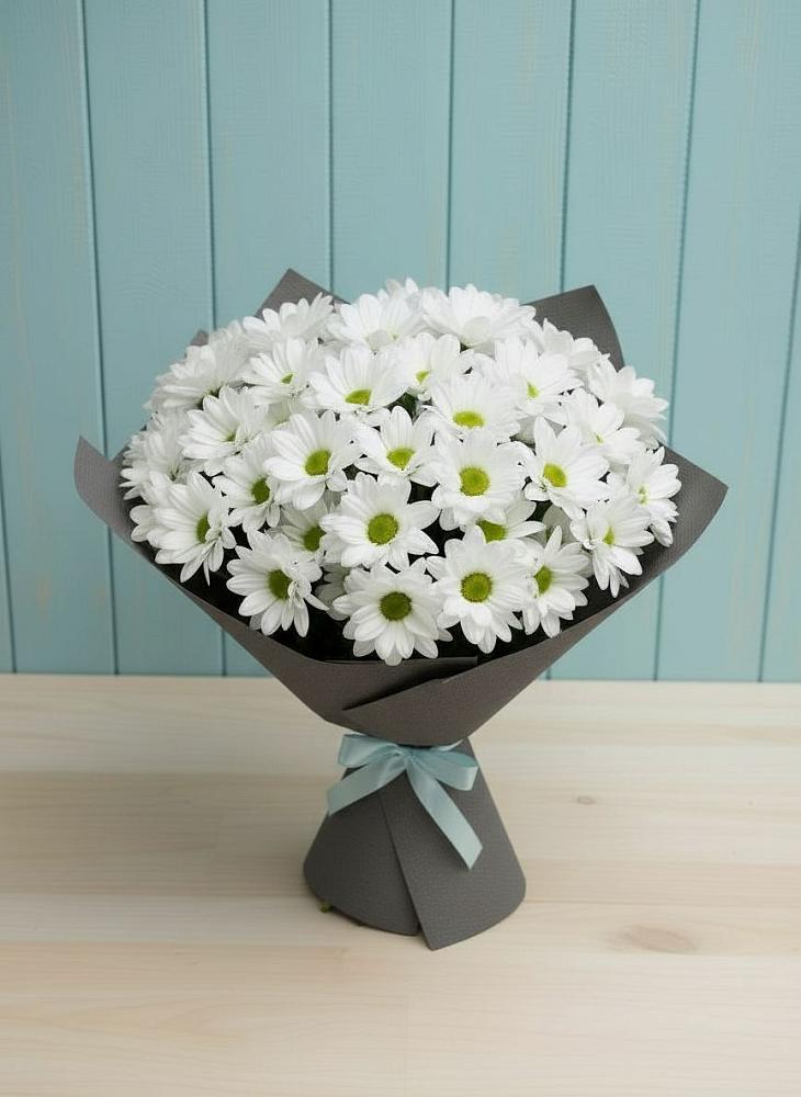 Букет цветов из: Хризантемы в Поселок Кузяевского фарфорового завода