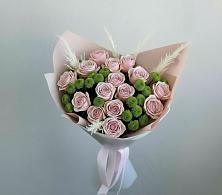 Букет цветов из:  Розы и Хризантемы в Поселок Кузяевского фарфорового завода
