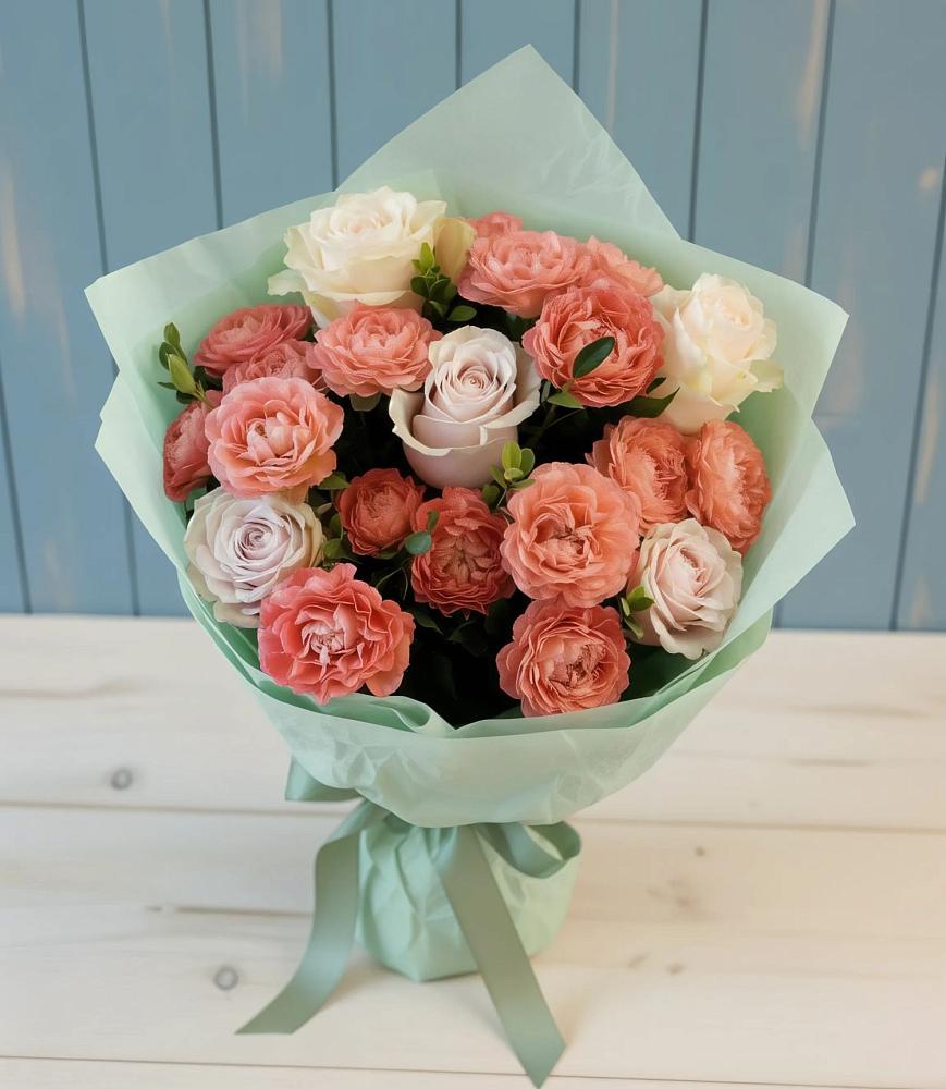 Букет цветов из: Розы в Поселок Кузяевского фарфорового завода