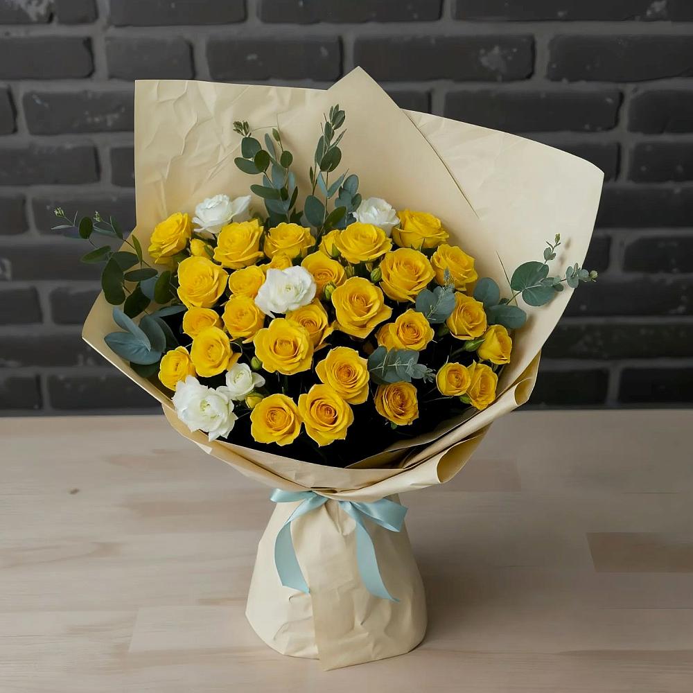 Букет цветов из: Розы в Поселок Кузяевского фарфорового завода