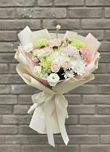 Букет цветов из:  Гвоздики, Розы, Лизиантусы и Хризантемы #REPLACE_PRED# Поселок Кузяевского фарфорового завода