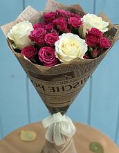 Букет цветов из:  Розы в Поселок Кузяевского фарфорового завода