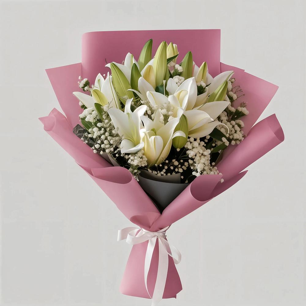 Букет цветов из: Лилии в Поселок Кузяевского фарфорового завода