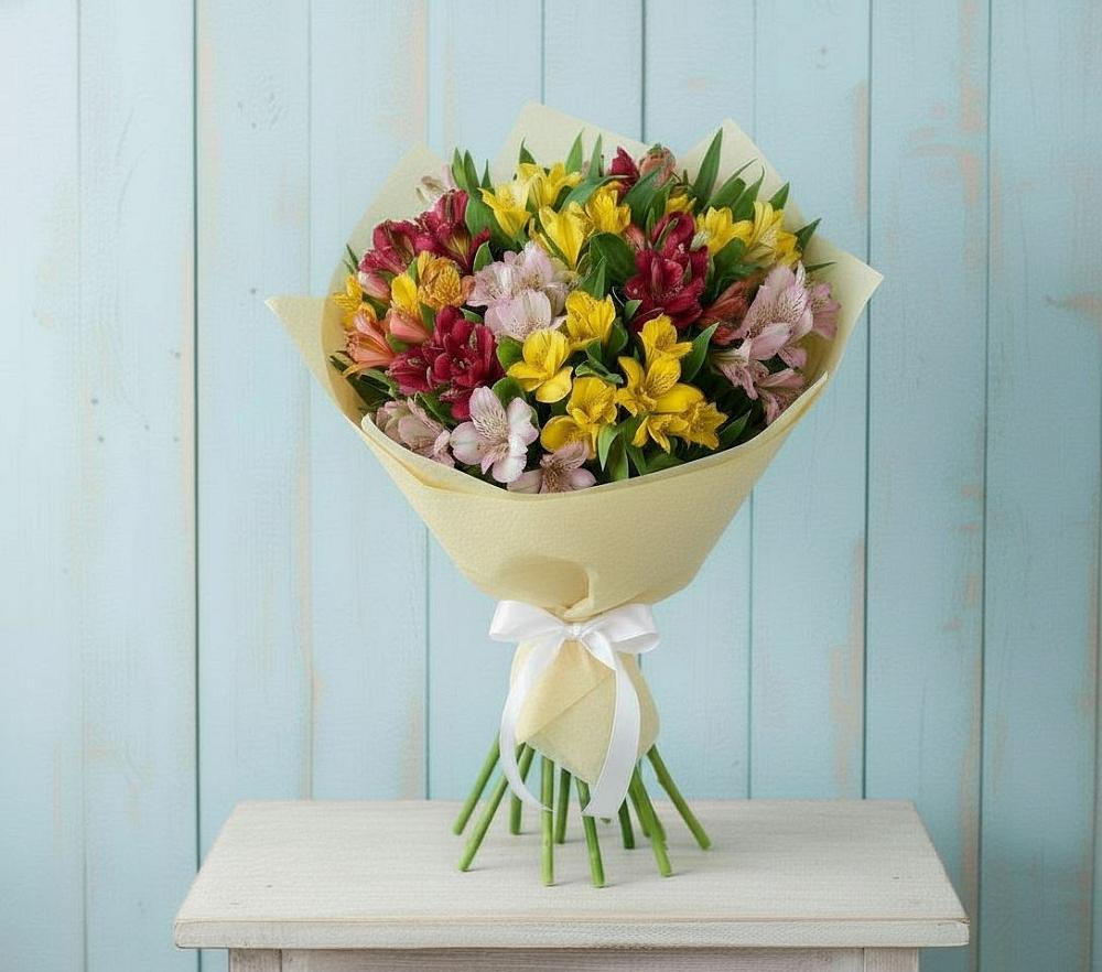 Букет цветов из: Альстромерии в Поселок Кузяевского фарфорового завода