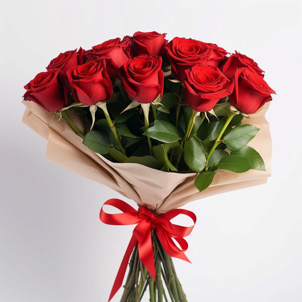Букет 11 Красных роз Эдлесс Лав в Поселок Кузяевского фарфорового завода
